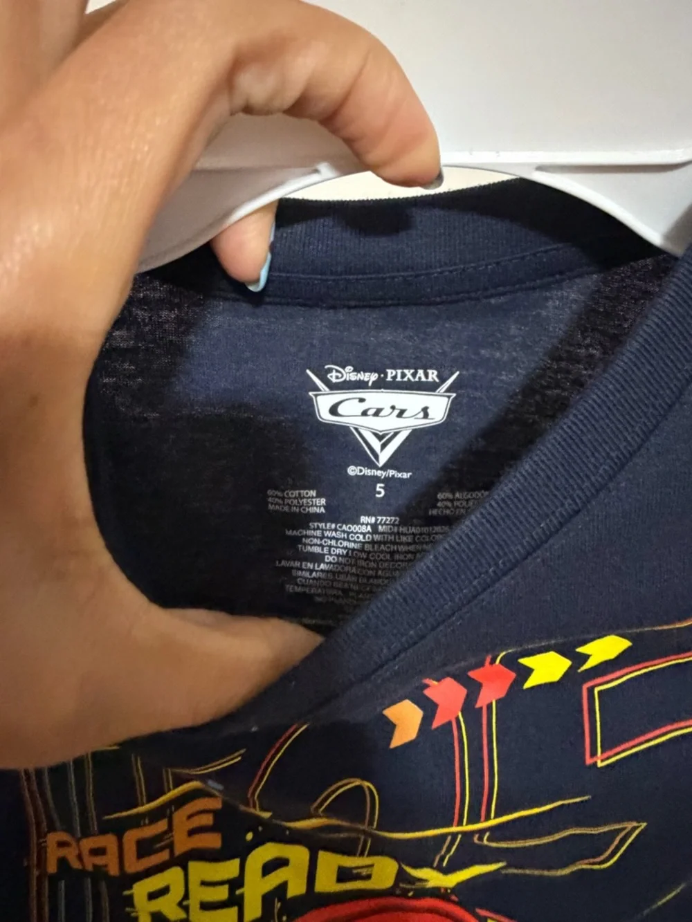Disney Cars Lightning McQueen Tee - Navy Blue & Red